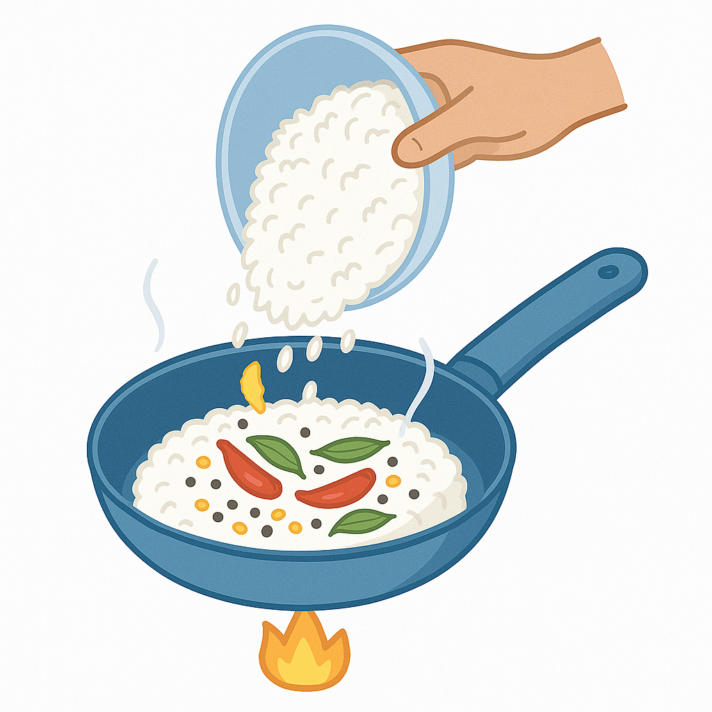 South Indian rice dish with sesame oil