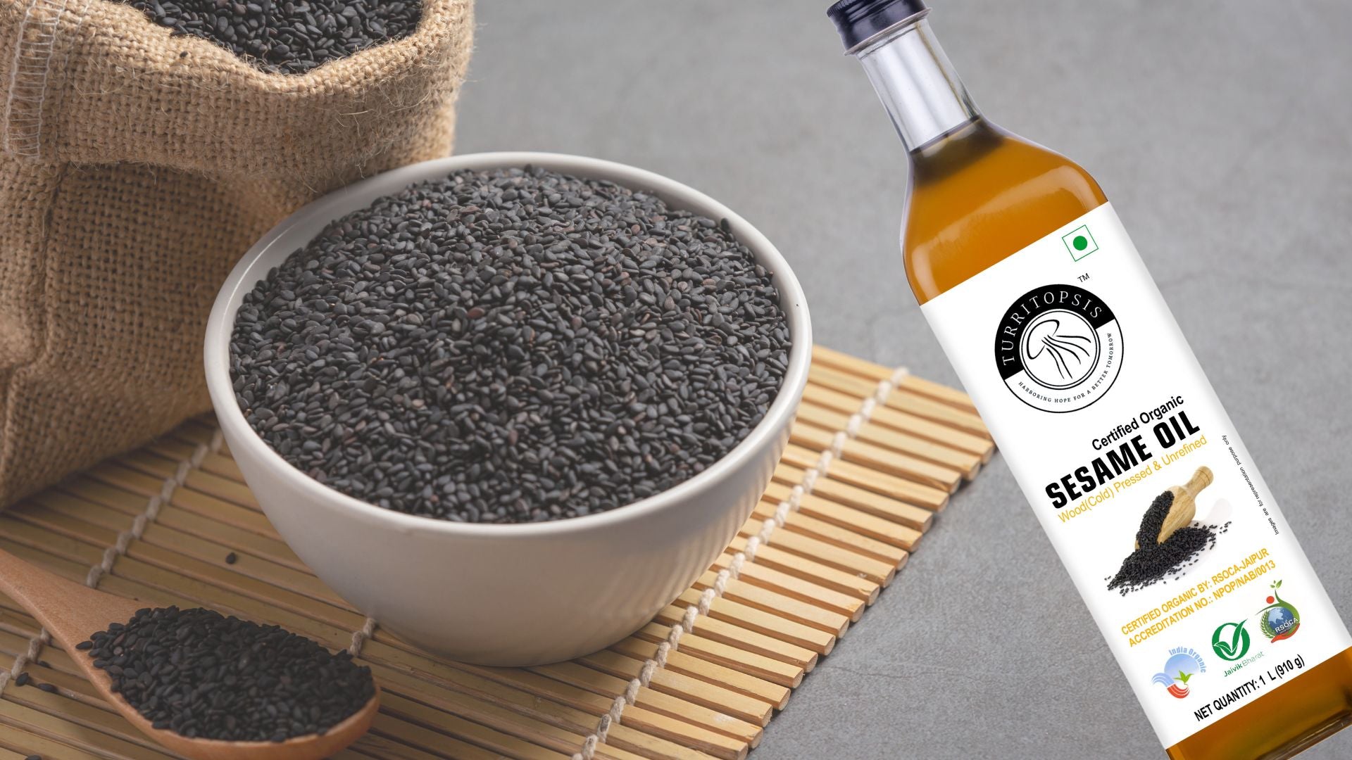 usda certified wood pressed sesame oil