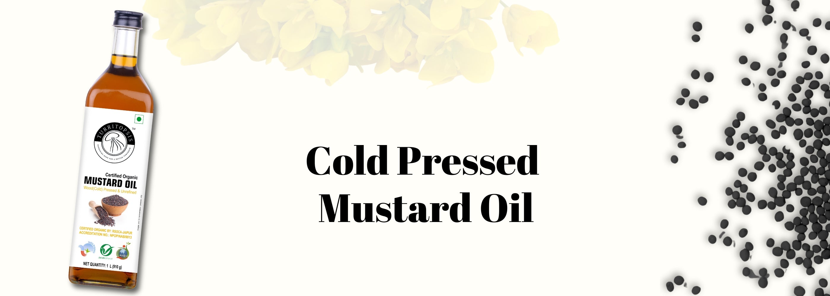 Wood pressed mustard oil