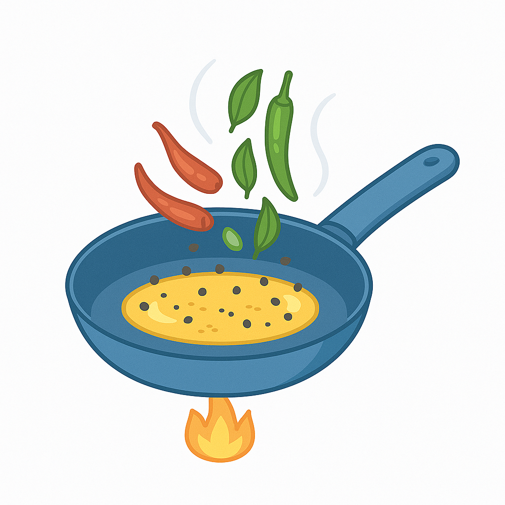 lemon rice with tadka in sesame oil