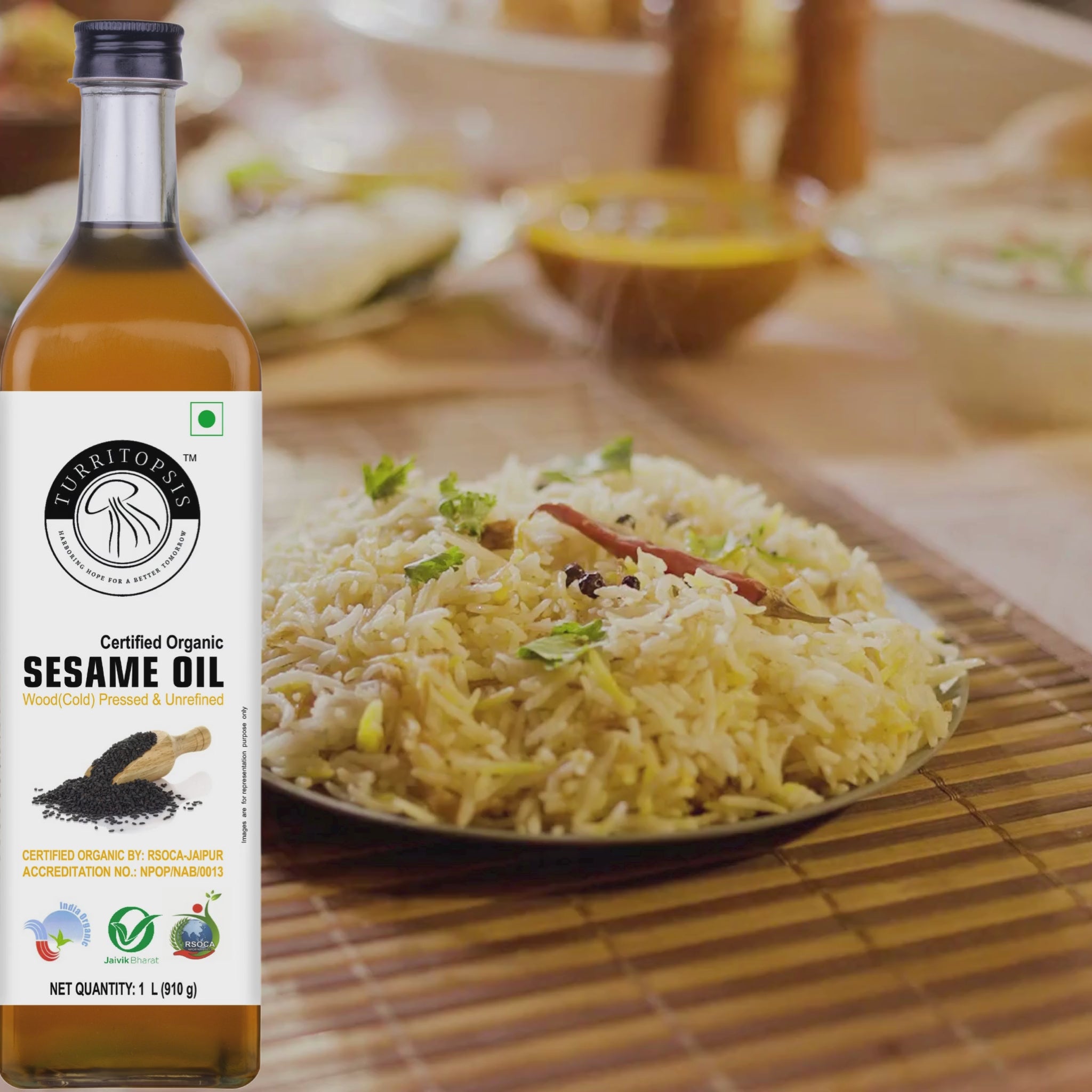 lemon rice with wood pressed sesame oil