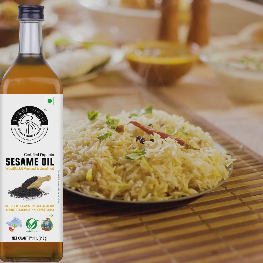 lemon rice with wood pressed sesame oil